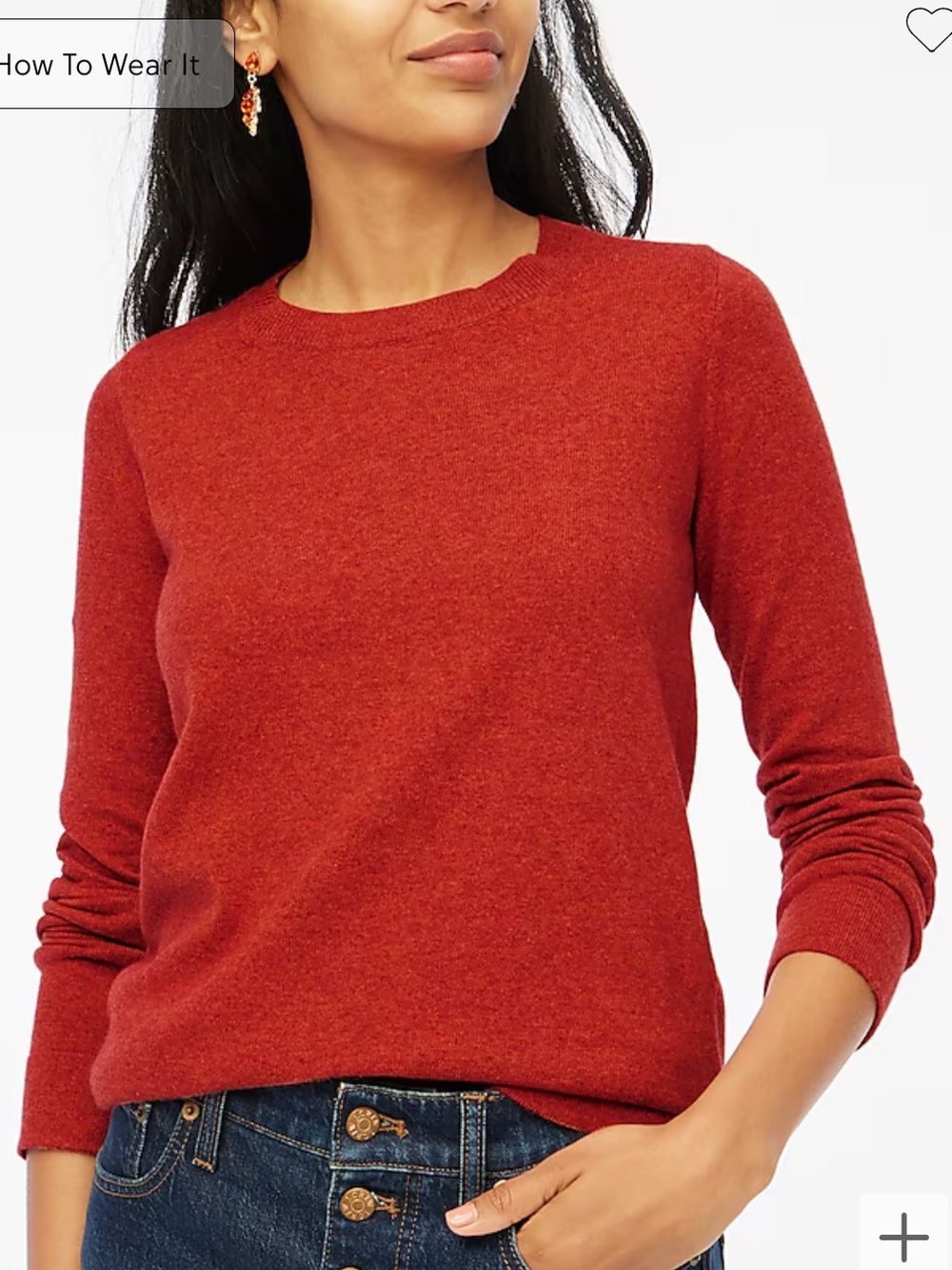 J. Crew Factory - Teddie Sweater in Heather Burnished Rust, XS